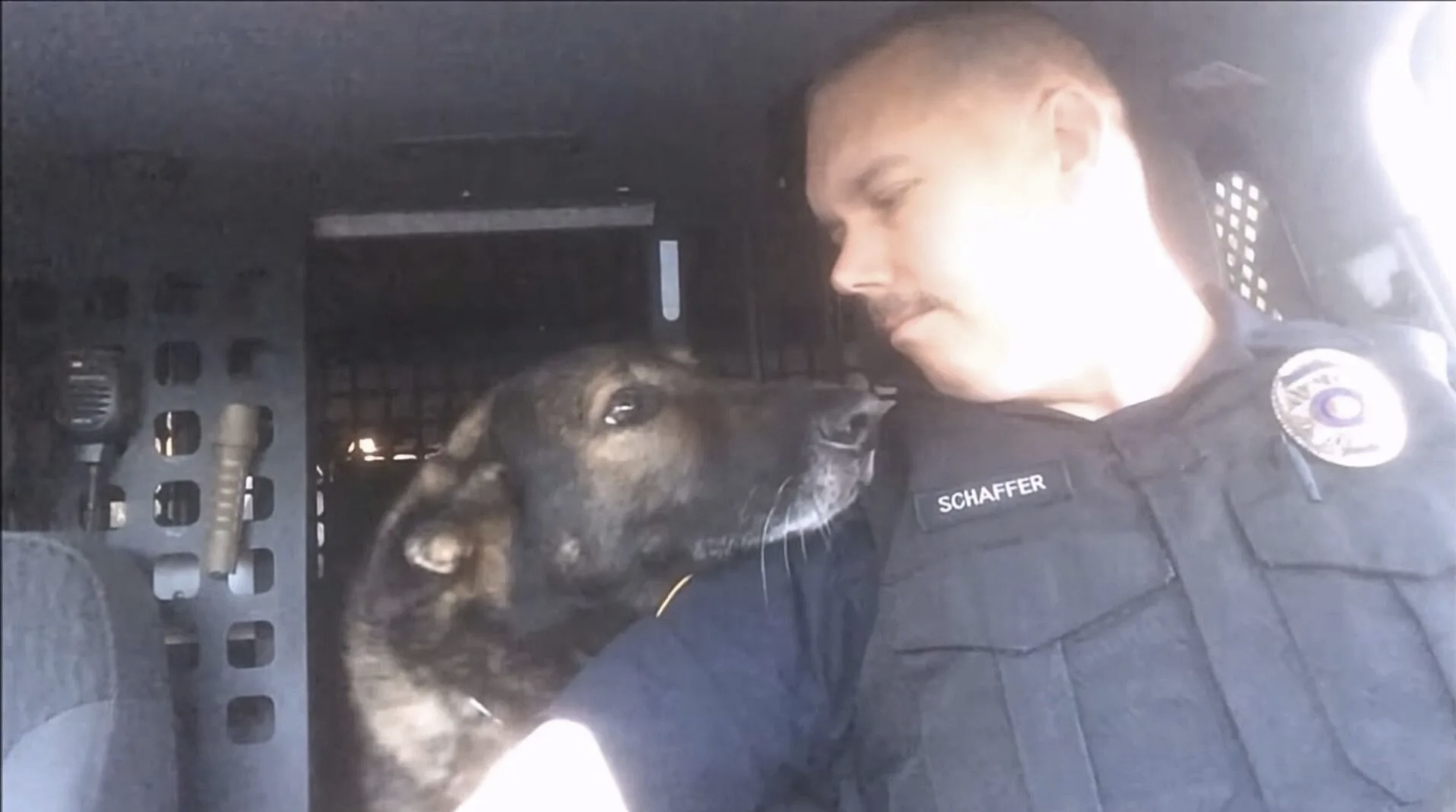 K-9 Officer Named Faust Honored With Final Radio Call After 8 Years Of Police Service